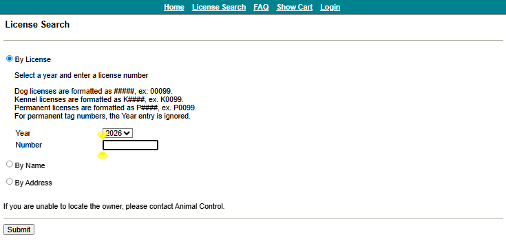 Muskingum County Dog & Kennel License